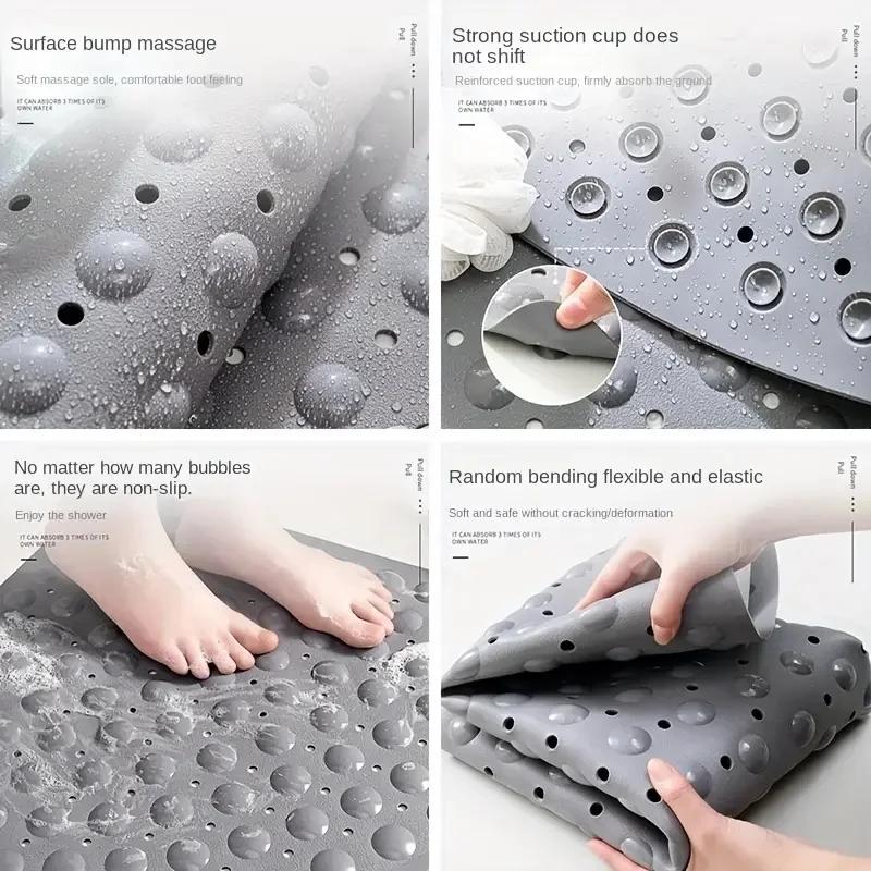 1pc Corner Shower Mat Non Slip - 11x 11cm Corner Shower Mats for Inside Shower, Non Slip Triangle Bath Mat for Bathroom