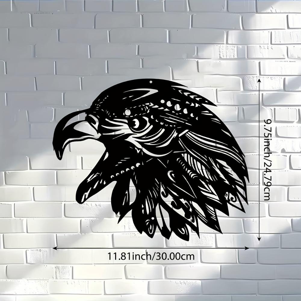 

1pc Metal Eagle Statue 11.81 Inch, Indoor Outdoor Wall Decor for Farmhouse Living Room Bedroom Porch Fence Garden Courtyard Patio, Metal Artwork Gift 12in