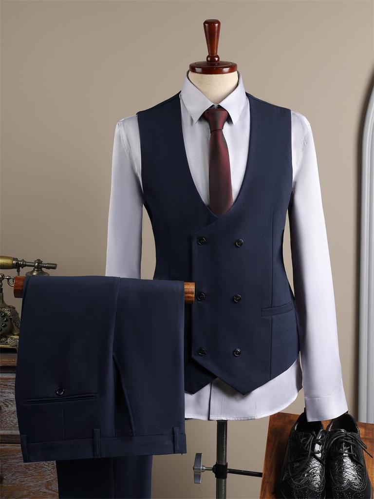 Men's Slim Fit British-Style Formal Suit - Korean Trendy Business Attire