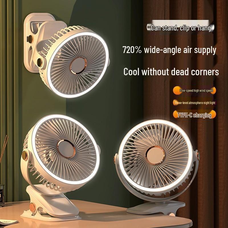 USB Rechargeable Portable Clip-On Desk Fan for Dorms CNDQkwhh