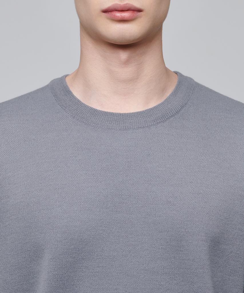 Musinsa Standard Minimal Crew Neck Knit [Purple Gray]
