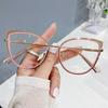 Retro Metal Frame Cat Eye Anti-Blue Light Glasses Women Men Computer Optical Eyeglasses High Quality Full Frame Eyewear Goggles
