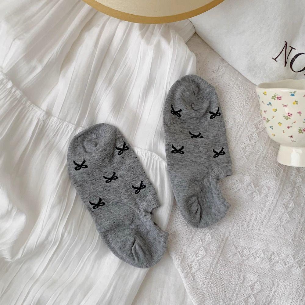 Baumwolle Kurze Socken Atmungsaktiv Herzstickerei Socken Neue Dünne Socken