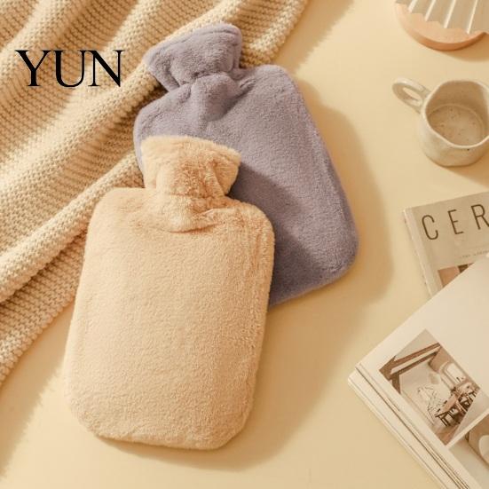 Lightweight Hot Water Bag PVC Bottle with Plush Cover, 1000/2000ML Leakproof Bag, 2000ML Cold Compress Pouch for Shoulder, Back, Hand, Legs,