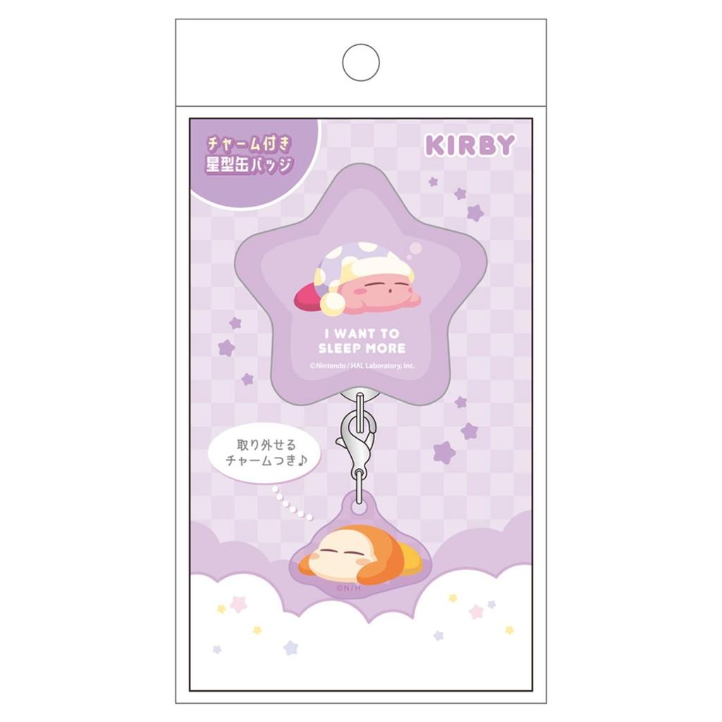 T's Factory Kirby Waddle Dee Star-Shaped Can Badge with Charm, Fluffy Blue, Approximately 110mm H x 60mm W x 5mm D (HK-5545113BL)