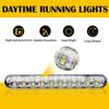 2x 30 LED Car Daytime Running Light DRL Driving Turn Signal Fog Lamp White Amber