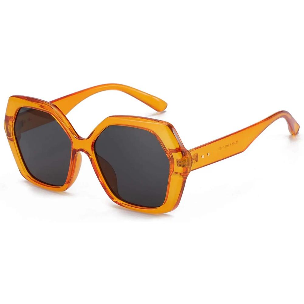 BLUEMOKY Retro Oversized Hexagonal Sunglasses for Women 100% UV400 Protection