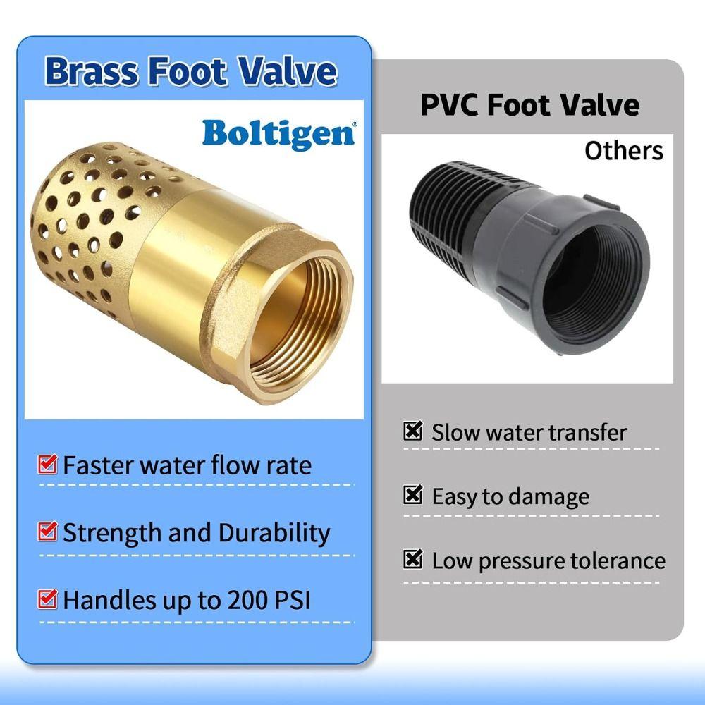 Brass Body Check Valve Hollow Perforated Water Strainer Foot Valve  Water Suction System