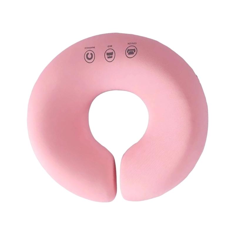 Memory Foam Cervical Pillow Shoulder Relief Portable Home Office Use розовый