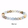 She Yao Natürlicher Kristallachat Tigerauge Armband - Modeschmuck mit einzelnen runden Perlen