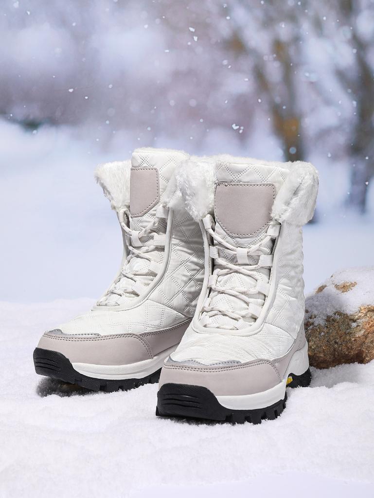 New Winter Style Plush Warm High-Top Women's Shoes For Students Fashion Trend Mid-Tube Snow Boots Outdoor Cotton Shoes For Women