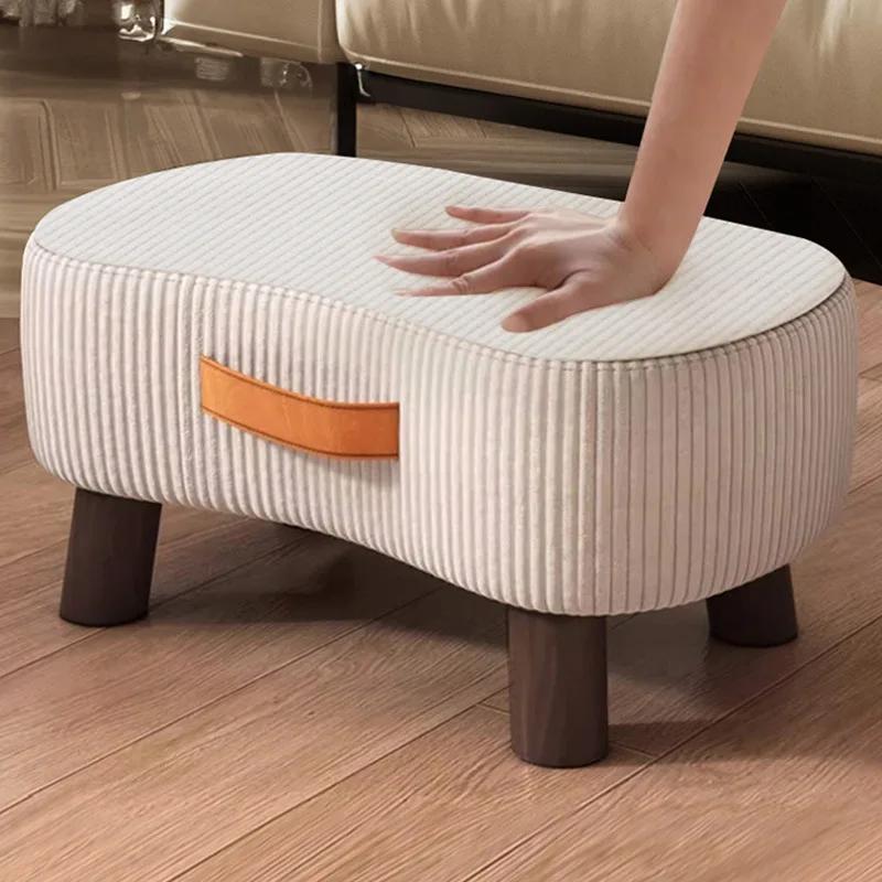 Simple Shoe Changing Stool Living Room Sofa Pedal Stool Coffee Soft Bag Household Nordic Furniture Shoe Bench Dining