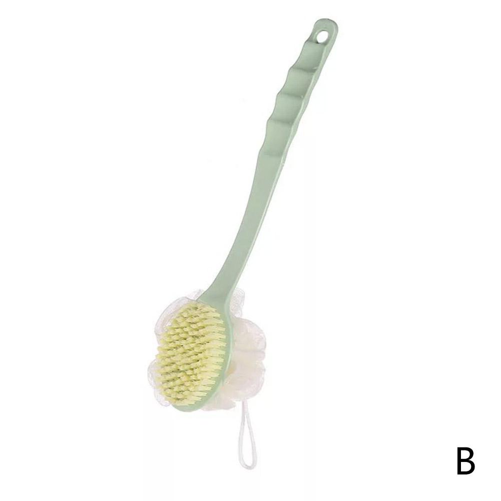 2-in-1 Soft Back Brush Bath Gentle Exfoliating Body Brush Bath Shower Sponge Scrubbing Brush Bathroom Shower Cleaning Tool