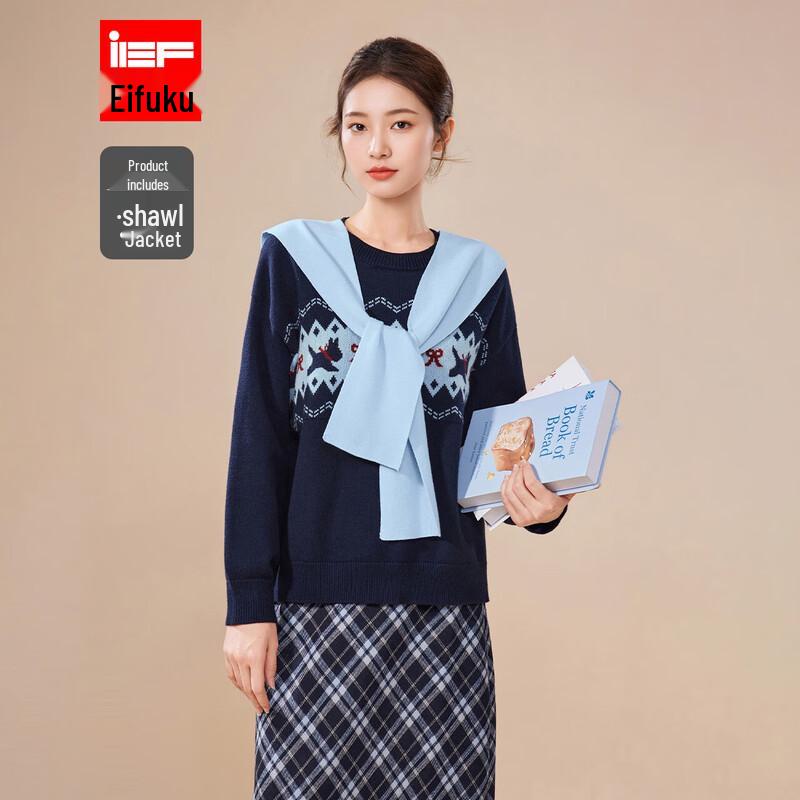 

Топ жаккардовой вязки в французском стиле IEF One Size