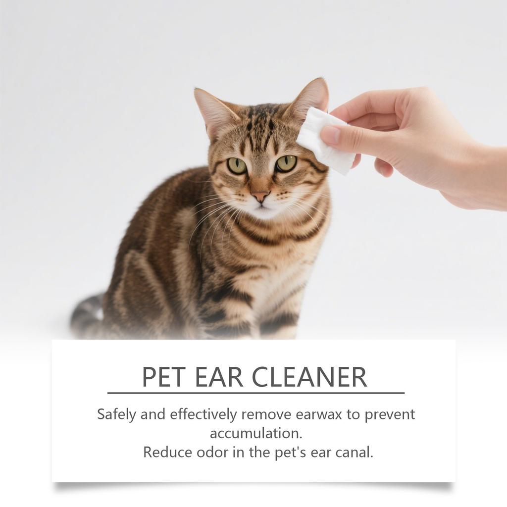 Pet Ear Care Solution, Gentle Ear Cleaner For Cats And Dogs, Odors And Protects Ears.60ml