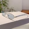 Fashion Heart Rhinestone Shiny Shades Luxury Brand Metal Women Decor Sunglasses Vintage Oval Design Ladies Sun Glasses
