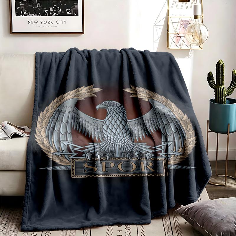 SPQR Theme Blanket Suitable For Beds Sofas And Camping Perfect For Both Men And Women Comfortable Bedding All Year Round