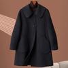 Fall/Winter Fashion: Women's Mid-Length, Relaxed-Fit Reversible Wool Coat