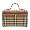 Burberry Borsa Trucco in Poliuretano da Toeletta Regolare da Donna Beige & Pino Silvestre & Marrone 81205251