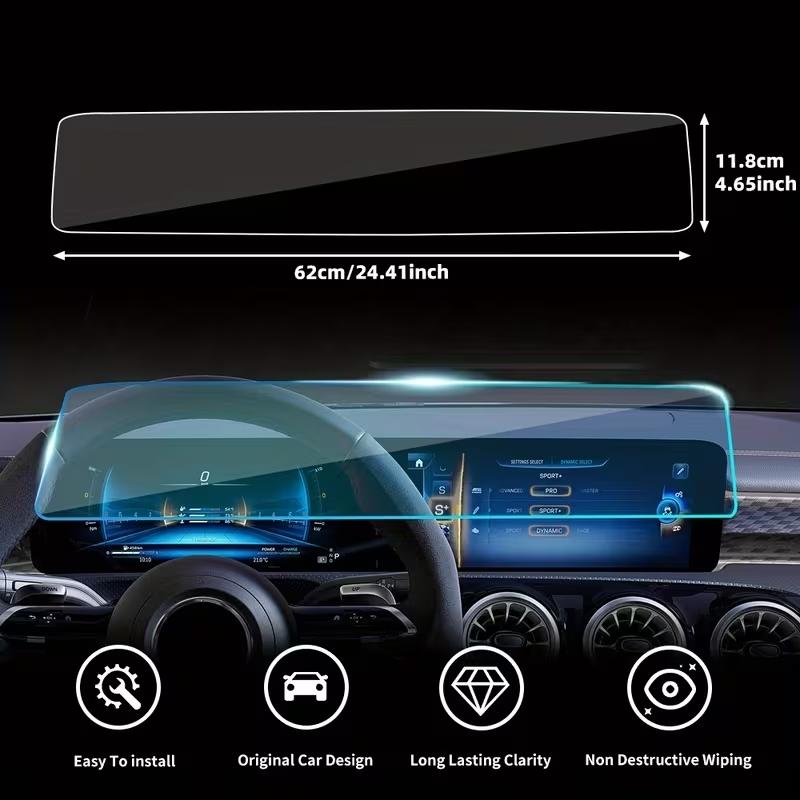 Tempered Glass for Mercedes Benz A Class W177 A180 A200 2024 2025 Car Navigation Screen Film Dashboard Protective Film Protector