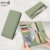 Women's RFID Anti-theft Ultra-thin Wallet with Zipper Closure