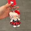Cartoon Plush Sanrio Hello Kitty Keychain Pendant Cute Stuffed Doll Key Ring Exquisite Creative Backpack Decoration Accessories