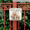 2D Flat, 1pc, Vintage Metal Plaque, Decorative Plaques and Ornaments, Healing Garden Theme, Pastoral Life Quotes, Garden, Porch, Bedroom, Balcony