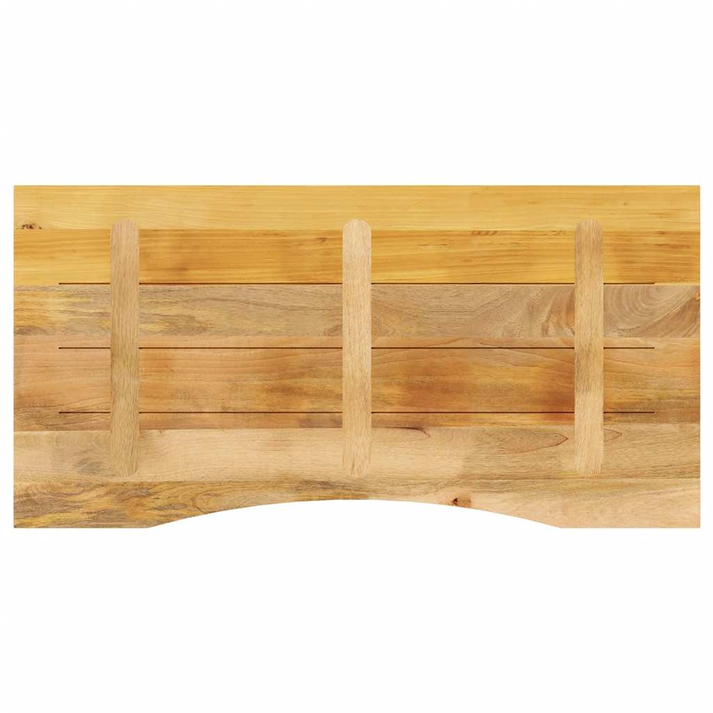 Solid Mango Wood Desktop with Cutout 120 x 50 x 2.5 cm