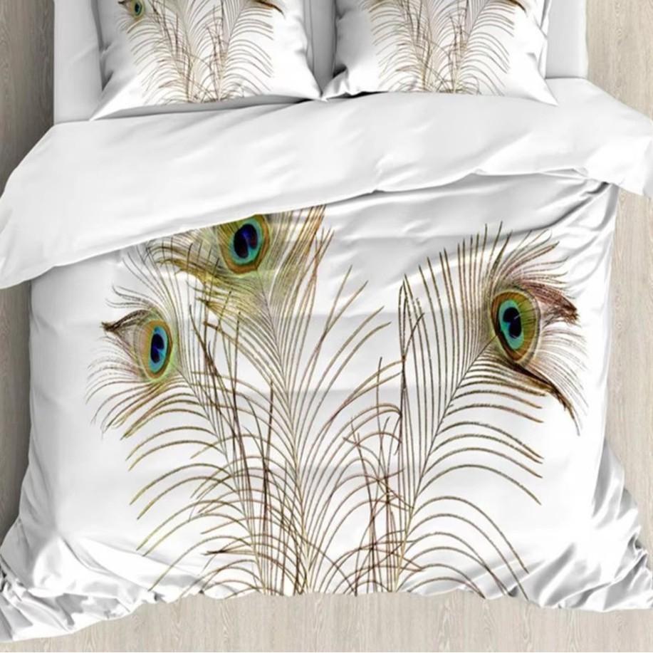 Colorful Feather Duvet Cover Set Bedding Set 3-piece Duvet Cover Set