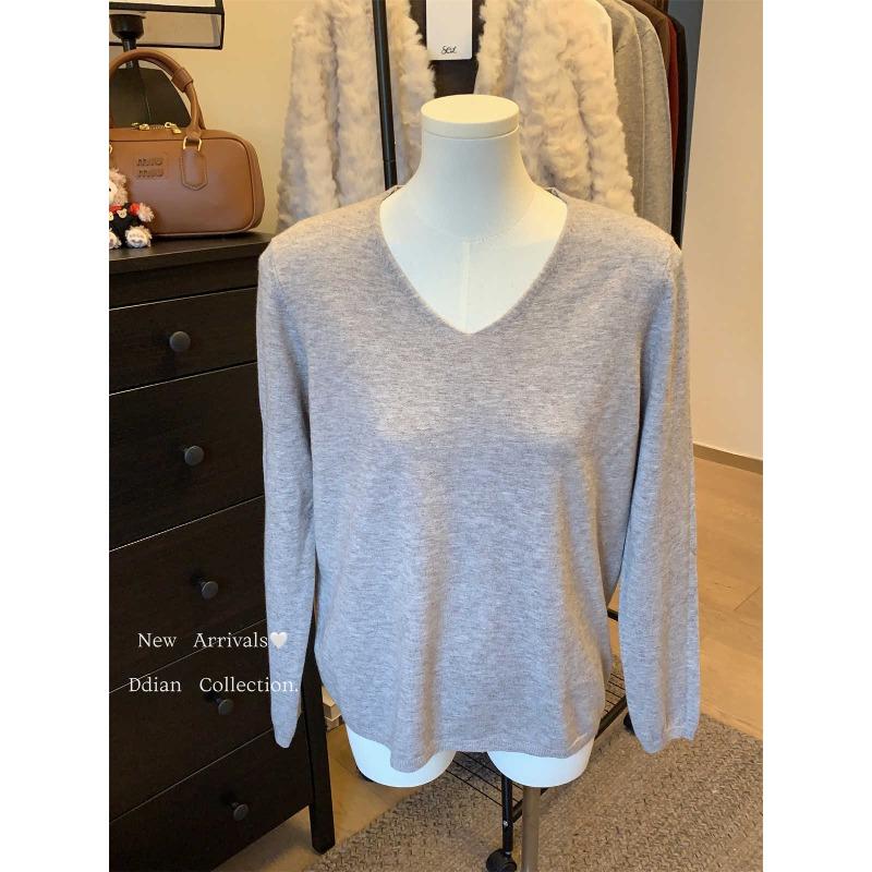 Fashion Collar Knitted Sweater Women's Soft Waxy Bottoming Shirt Autumn and Winter Simple Versatile Lazy Style Long-sleeved Inner Top