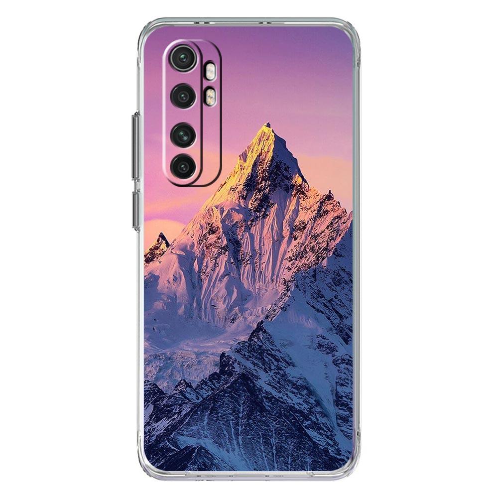 Phone Case For Xiaomi Mi Poco X7 X6 X5 NFC X3 Pro 17 15T 15 14T 14 13T 11 12 13 Lite Clear TPU Cover Mountain Peaks Landscape