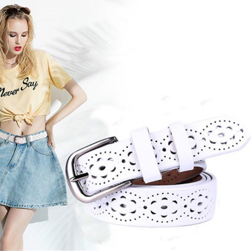 New Women Fashion Wide Genuine Leather Belt Female Without Drilling Top Quality Jeans Belts