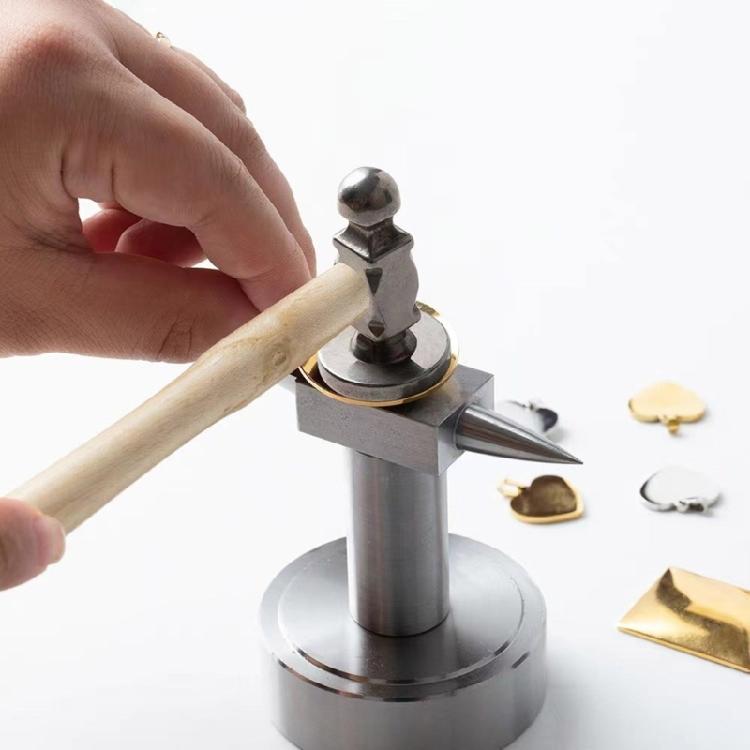 Practical Jewelry Making Hammer Iron Head Hammer with Wood Handle for Crafting Metalworking Supply Jewelry Repair Tool