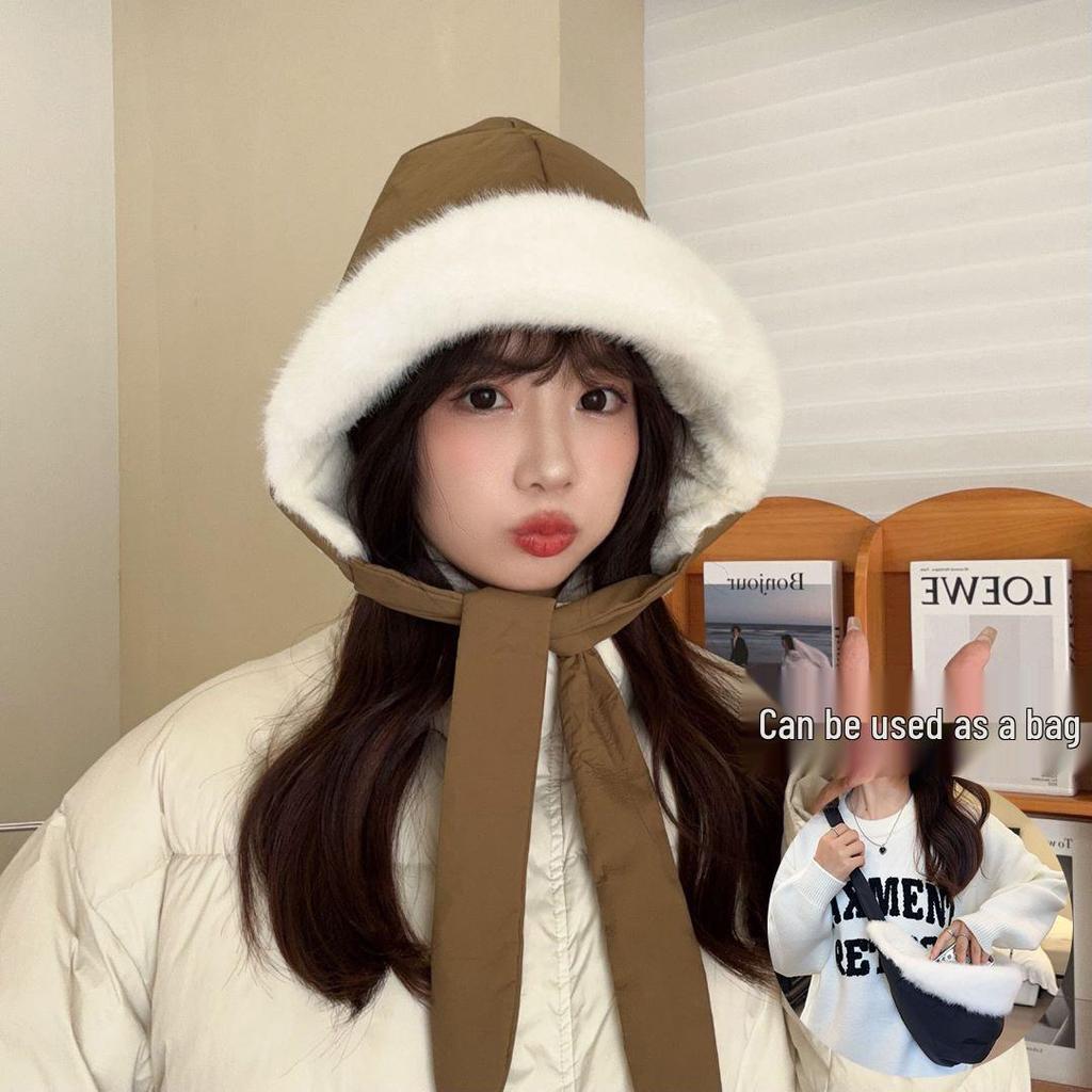 Women's Winter Plush Ushanka Hat with Ear Protection