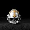 Men's Retro Punk Hand Jewelry Cross Skull Men's Ring