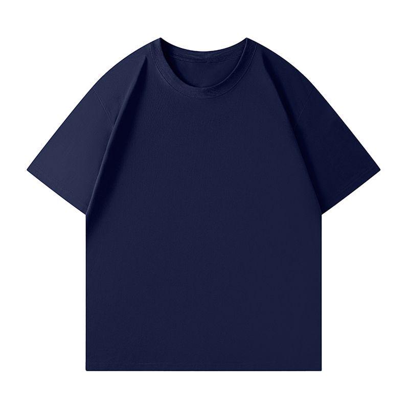 Multi-color Drop Shoulder Loose Fit Cotton T-shirt with Custom Logo