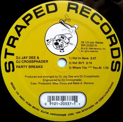 12inch Record DJ JAY DEE & DJ CROSSPHADER - Party Breaks WR20337 Strapped Record 1998 US Dance & Electronica Used