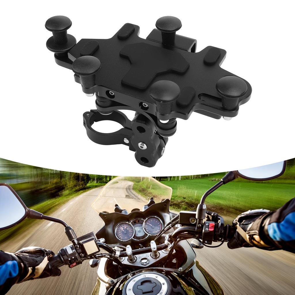 Motorcycle Phone Mount   5 Claw Rotatable Shock Absorbing Silicone Pads Motorcycle Handlebar Phone Holder