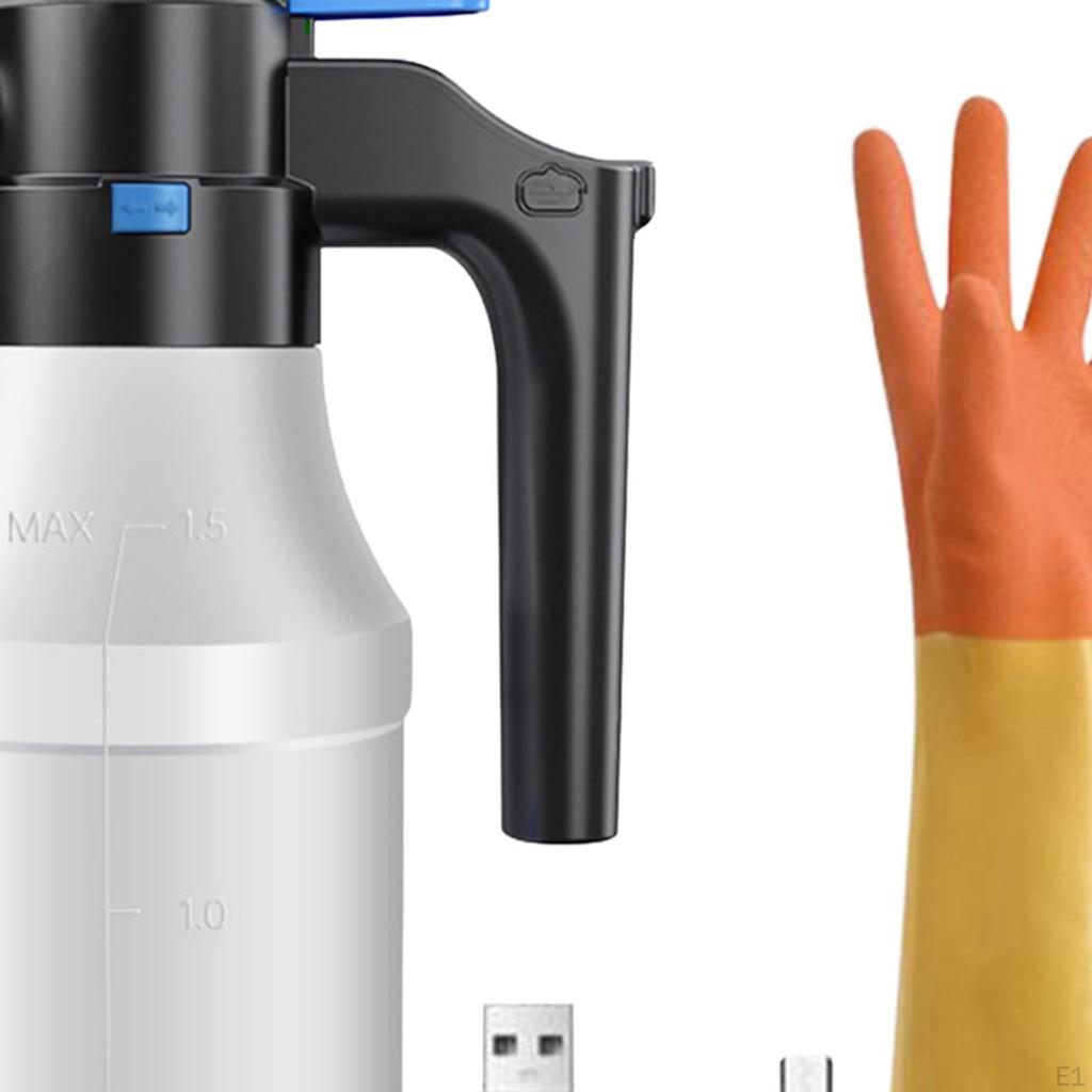 1.5L Electric Foam Sprayer Auto Wash Spray Bottle Pressure Plant Watering