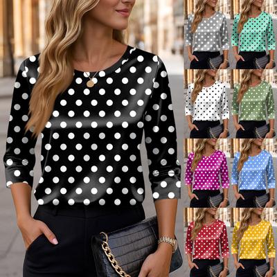 Blouse For Women Dressy 3/4 Long Sleeve Shirts Business Casual Outfit Tops