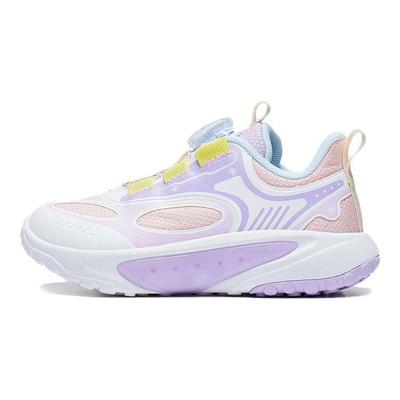 Li Ning Comfortable Versatile Non-Slip Low-Top Kids Running Shoes Kids Sneaker Pink Purple YKNT114-4