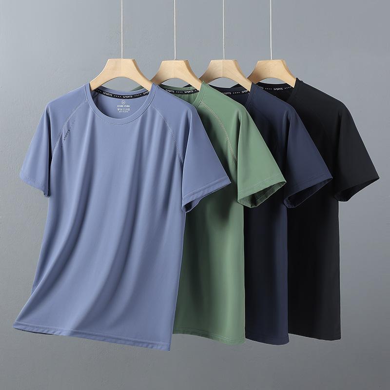 T-shirt Estiva in Seta di Ghiaccio ad Asciugatura Rapida, Top T-shirt ad Asciugatura Rapida, T-shirt Sportiva Casual da Uomo