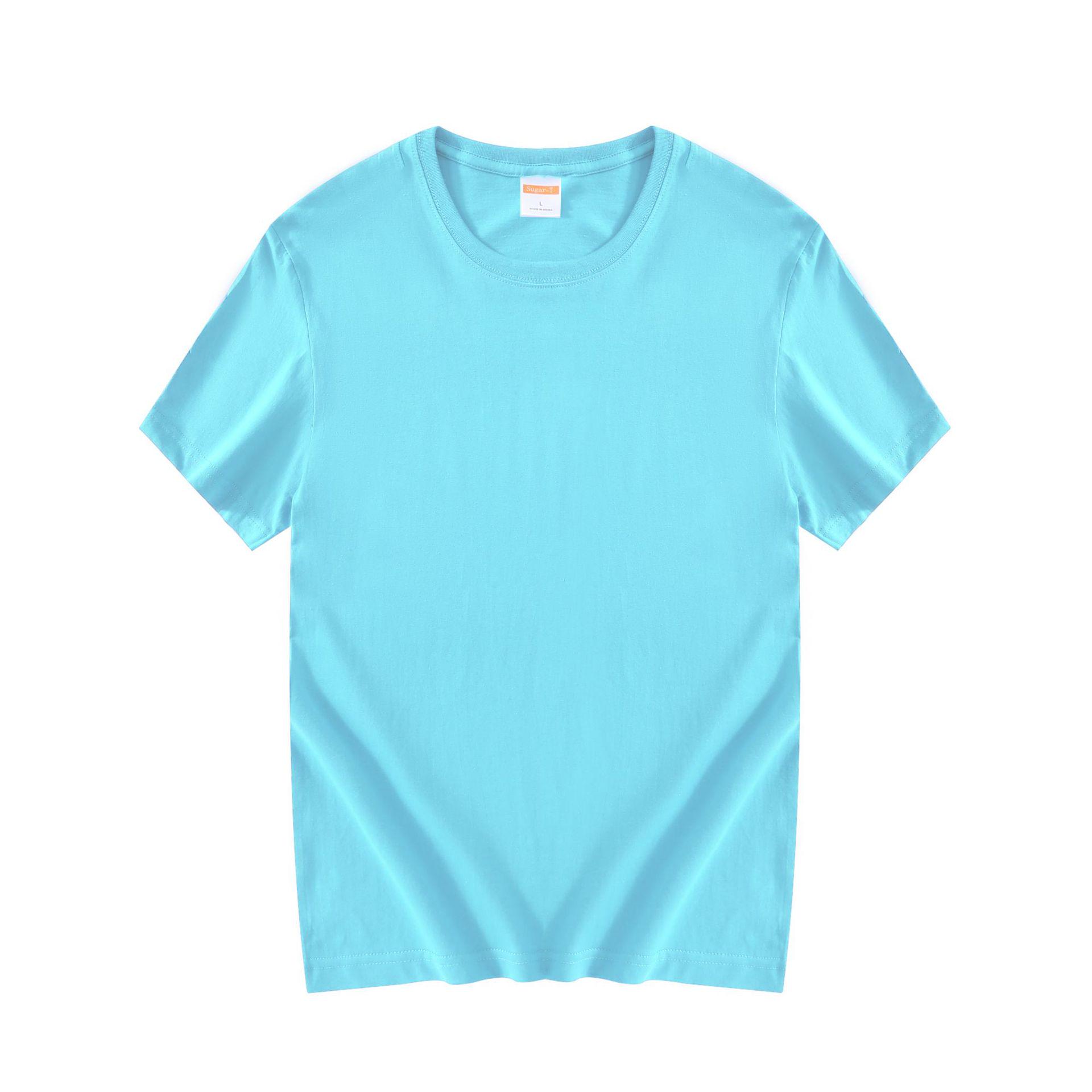 

180g Cotton Men s Crew Neck Short Sleeve T-Shirt - Solid Color Blank for DIY Logo Print 6XL