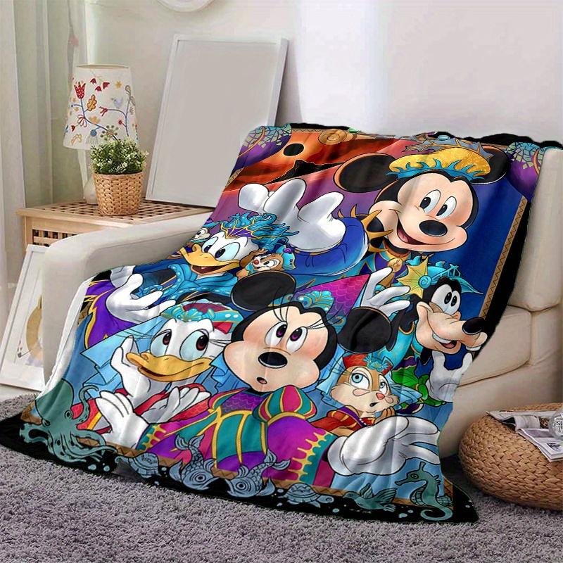 1pc, Mickey and Minnie (6) Home Decor Blanket: A Cozy Flannel Throw for Bedroom, Living Room, Travel, Camping, Car, Beach, Office Naps, Perfect Gift f