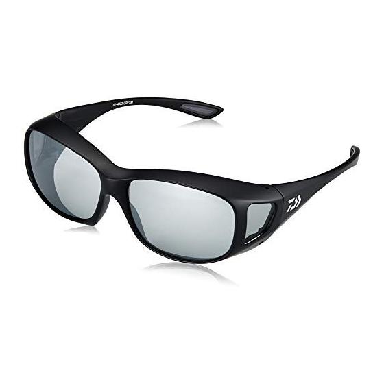 Used New Daiwa Fishing Polarized Sunglasses Over Glasses DO-4033 Gray Flash Silver Mirror
