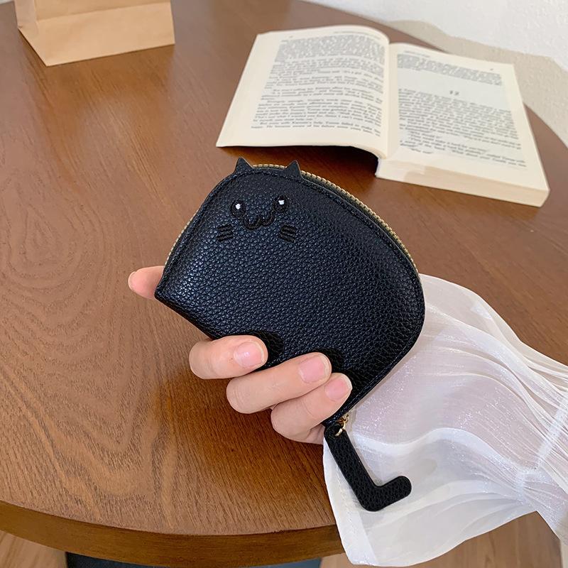 

Женский кошелек для карт ins женский 2025 новый маленький интернет-знаменитость милый многокарточный премиум мультяшный кошелек для мелочи чёрный