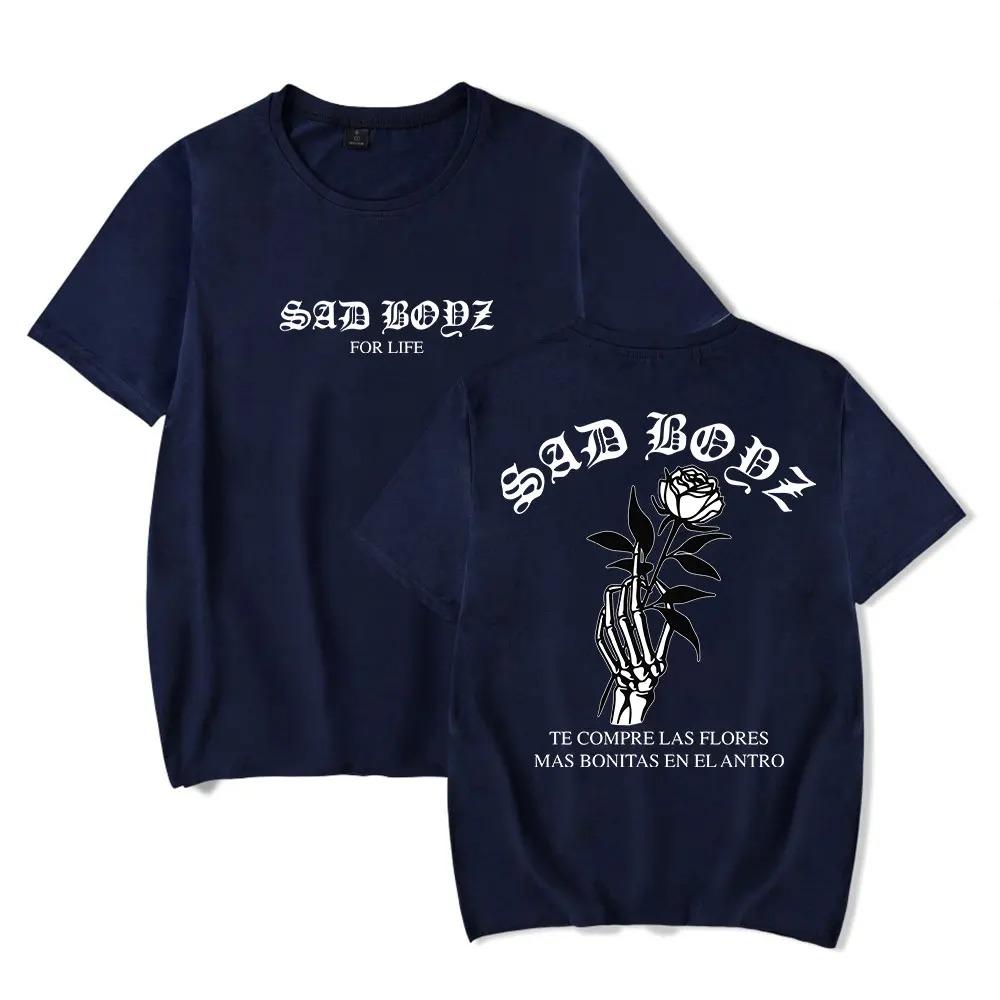

Футболка Junior H Las Flores с принтом Sad Boyz Tour Merch Футболки летние женские мужские модные повседневные с коротким рукавом 4XL