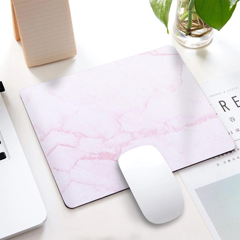 22cm*18cm*0.3cm Mouse Pad Rubber + Cloth Marble Pattern Non-slip Game Pad