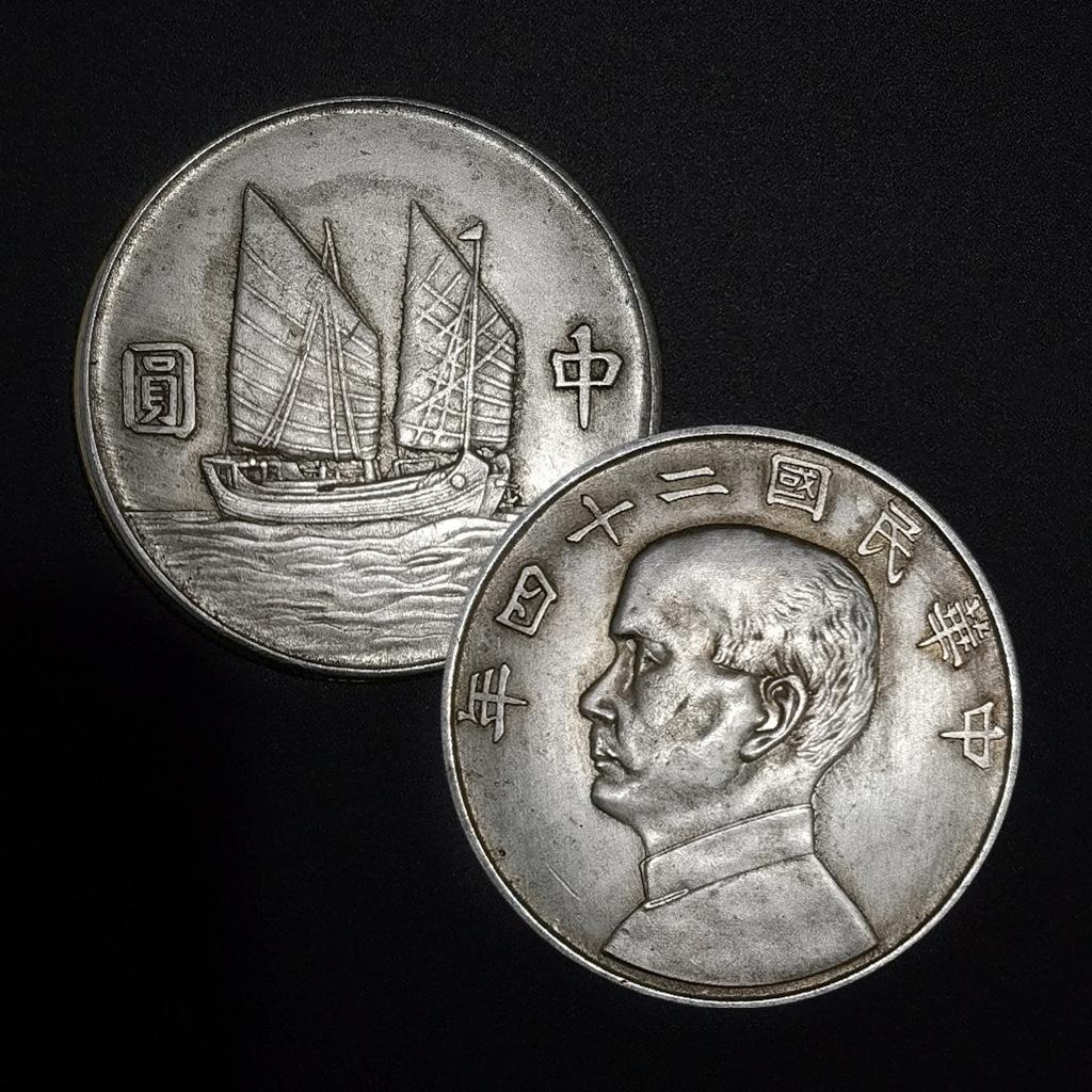 Antique round antique coins, retro nostalgic decorative gifts, silver dollar collections, handicrafts, Yuan Datou