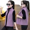 Autumn Winter Women's Double-Sided Vest Coat Sleeveless Short Jacket Women Warm Basic Coat Female Waistcoat Tops Clothing